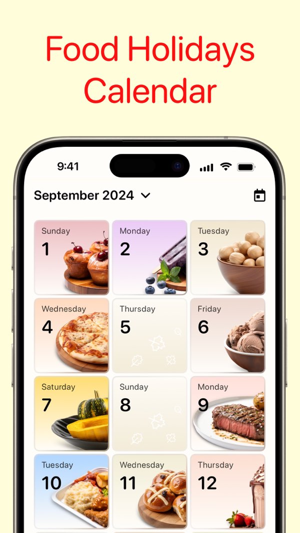 Food Holidays Calendar — screenshot 1